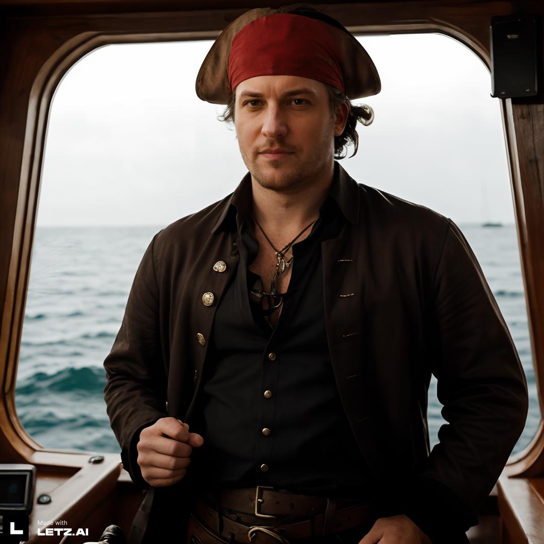 Misch Strotz as a pirate